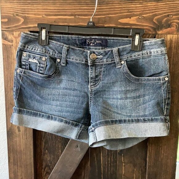 Earl Jean Blue  Distressed Jean shorts sz-11 - Picture 1 of 6